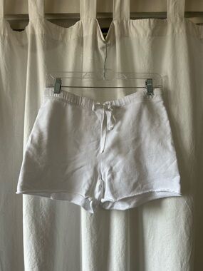Frank & Eileen White Cotton Drawstring Shorts